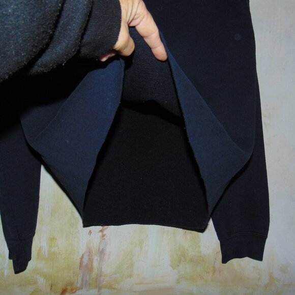 OBEY Posse Propaganda SWEATSHIRT Cut Raw Hem Neck Womens Gothic Grunge Top M/L - Picture 8 of 10